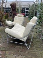 1x Leolux Volare fauteuil wit leer, Huis en Inrichting, Fauteuils, Ophalen, Gebruikt, 75 tot 100 cm, Memphis Industrieel Dutch Design Retro Vintage Loungen