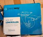 Pearway Lenkrollen Set - 4 stuks, 50mm zwenkwielen, Ophalen of Verzenden, Nieuw