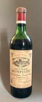 1970 Bordeaux, Chateau Haut-Bages Monpelou, Frankrijk, Ophalen of Verzenden, Zo goed als nieuw, Rode wijn