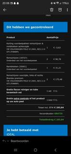 Remschijven en rem blokken, Tickets en Kaartjes, Eén persoon