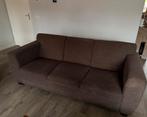Mooie bruine stoffen bank - 2 & 3-zits, Ophalen, Gebruikt, Driepersoons, 75 tot 100 cm