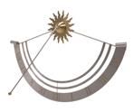 Zonnewijzer wandmodel 91 cm breed romeinse cijfers RVS, Ophalen of Verzenden, Nieuw