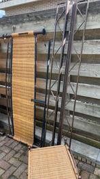 Stalen Bed met Rotan + 2 Nachtkastjes, Ophalen of Verzenden