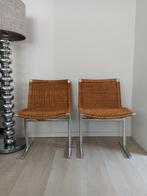 Antti nurmesniemi stoelen chrome met riet, triennale stool., Ophalen, Gebruikt