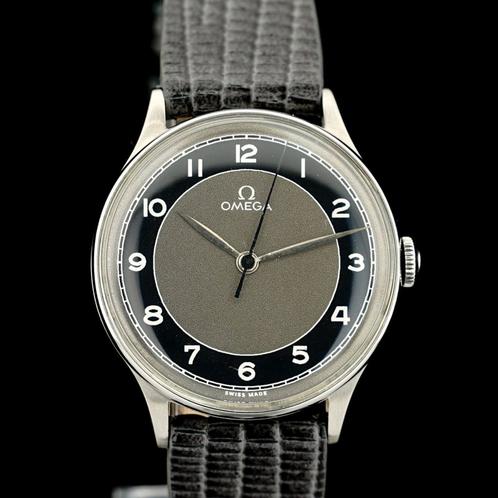 Omega WWII military Cal.30T2 SC year 1944, Sieraden, Tassen en Uiterlijk, Horloges | Heren, Zo goed als nieuw, Omega, Staal, Leer