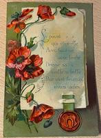 frankrijk 1905 relief bloem klaproos zegel met hoefijzer, Ophalen of Verzenden, Voor 1920, Gelopen, Overige thema's