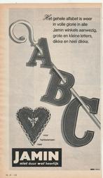Retro reclame 1966 Jamin Sinterklaas chocolade letters & har, Verzenden, Overige typen