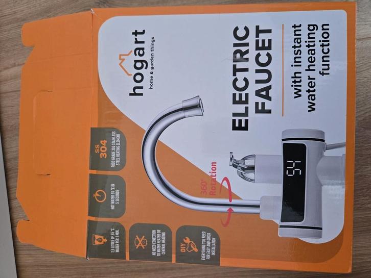 Elektrische kraan met instant waterverwarming (Hogart), Huis en Inrichting, Keuken | Keukenelementen, Zo goed als nieuw, Minder dan 100 cm