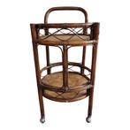 Grote vintage rotan barcart, trolley, Ophalen, Gebruikt, 5 tot 15 flessen, Onbekend
