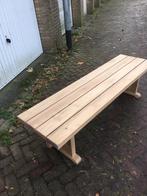 Degelijke massief eikenhouten bank., Tuin en Terras, Tuinbanken, Ophalen of Verzenden, Zo goed als nieuw