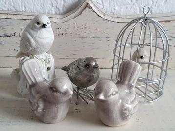 Set van 5 vogel vogeltjes beeldjes beschikbaar voor biedingen