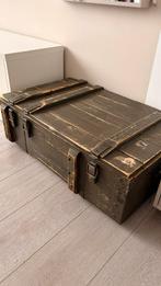 Stoere oude munitie kist, Ophalen, Gebruikt, 50 tot 100 cm, Minder dan 50 cm