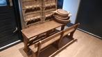 Prachtige oud houten schoolbankje, Antiek en Kunst, Ophalen