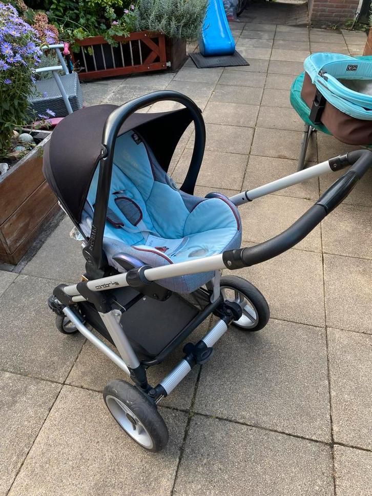 Combi Kinderwagen met reiswieg en autostoeltje, Kinderen en Baby's, Kinderwagens en Combinaties, Gebruikt, Combiwagen, Overige merken