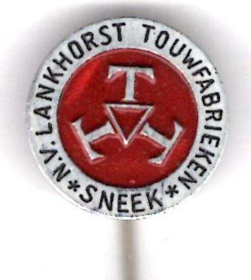 N.V. Lankhorst touwfabrieken Sneek alu speldje ( T_199 ), Verzamelen, Speldjes, Pins en Buttons, Zo goed als nieuw, Speldje of Pin