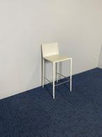 2 x Barkruk Arper Norma, wit leer, design, 2 krukken, Ophalen, Gebruikt, Leer