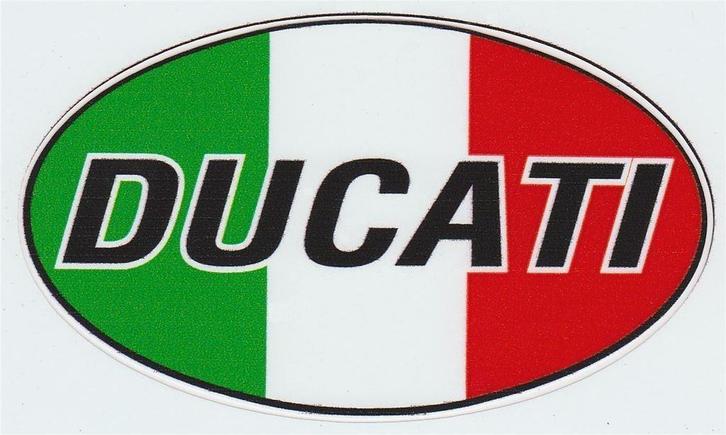 Ducati Italiaanse vlag sticker #1, Motoren, Accessoires | Stickers, Ophalen of Verzenden