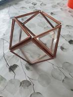 Glazen Terrarium Kubus / waxine licht houder, Huis en Inrichting, Woonaccessoires | Kandelaars en Kaarsen, Ophalen of Verzenden