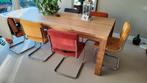 Houten eettafel 250x105, Huis en Inrichting, Ophalen, Gebruikt, 200 cm of meer, 50 tot 100 cm