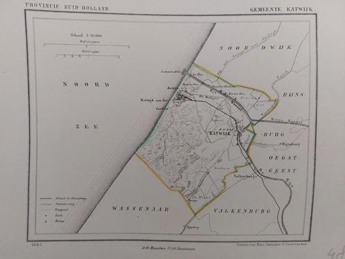 78 / Litho uit 1865 door J. Kuyper van Katwijk ZH, Antiek en Kunst, Kunst | Litho's en Zeefdrukken, Ophalen of Verzenden