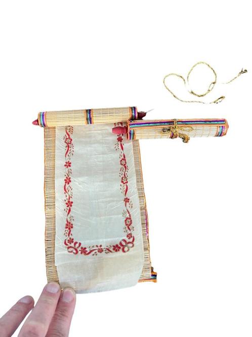 Indiase rol om leuke boodschap op te schrijven india lucky, Huis en Inrichting, Woonaccessoires | Overige, Nieuw, Ophalen of Verzenden