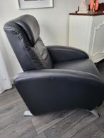 Zwarte fauteuil ligstand, Huis en Inrichting, Fauteuils, Ophalen, Zo goed als nieuw, 50 tot 75 cm