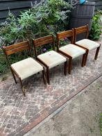 4 zware, stevige eettafelstoelen, Huis en Inrichting, Stoelen, Ophalen, Gebruikt, Wit