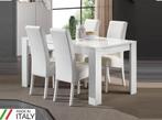 Eettafel Mona Hoogglans wit -AANBIEDING-, Nieuw, Vijf personen of meer, 150 tot 200 cm, Rechthoekig