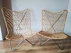 2 mooie vlinder rotan stoelen, Huis en Inrichting, Stoelen, Ophalen, Zo goed als nieuw, Bruin, Twee