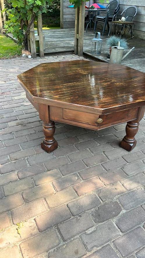 Salontafel 8 hoekig met lade, Huis en Inrichting, Tafels | Salontafels, Zo goed als nieuw, 50 tot 75 cm, 100 tot 150 cm, 100 tot 150 cm