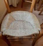 4 Eetkamerstoelen met biezen matten, Ophalen, Gebruikt, Bruin, Vier