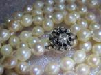 Vintage cultivé parel sautoir diamant slot goud/zilver 90 cm, Goud, Met edelsteen, Ketting, Ophalen
