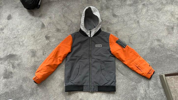 Skijas/skijack jongen antraciet oranje Protest mt 164, Kinderen en Baby's, Kinderkleding | Maat 164, Zo goed als nieuw, Jongen