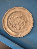 Tinnen bord met wolven afbeelding, Antiek en Kunst, Ophalen of Verzenden