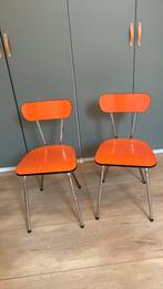 Vintage retro formica stoeltjes, Twee, Gebruikt, Ophalen, Overige kleuren