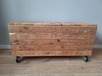 Houten Opbergkist met Wielen speelgoedkist dekenkist, Huis en Inrichting, Woonaccessoires | Kisten, Gebruikt, Grenenhout, Minder dan 50 cm
