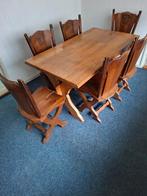 Keukentafel met 6 stoelen., Huis en Inrichting, Ophalen, Gebruikt, 4 tot 6 stoelen