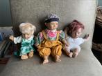 3 vintage popjes / poppen, Ophalen of Verzenden, Gebruikt