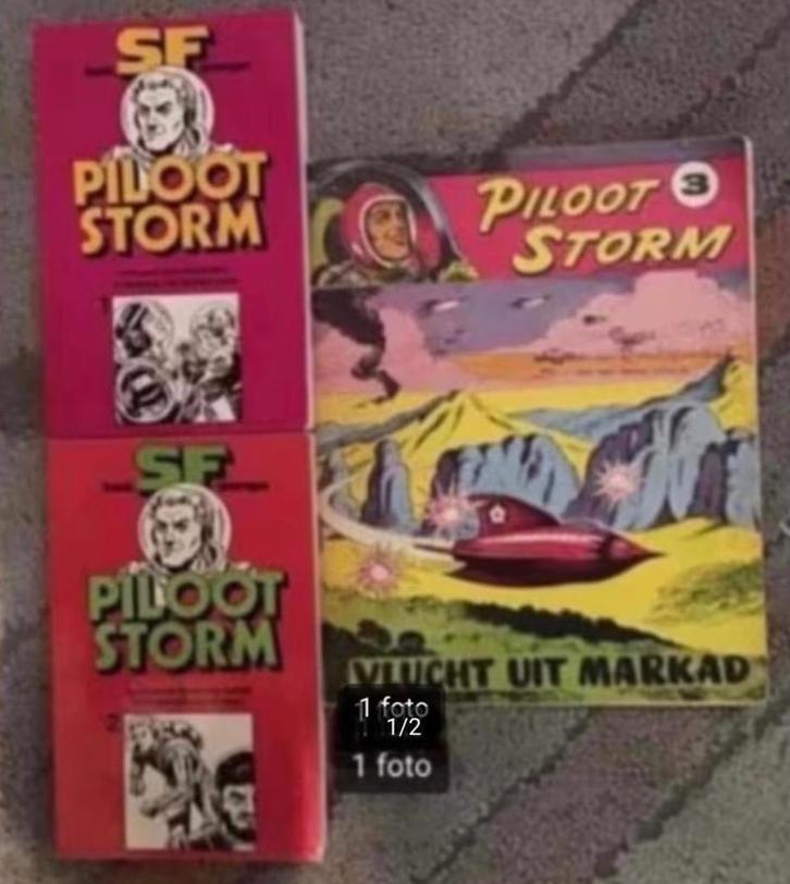 3 delen piloot Storm door Henk Sprenger, Boeken, Stripboeken, Gelezen, Meerdere stripboeken, Ophalen of Verzenden