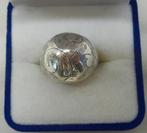 Sterling zilveren ring bol model maat 17 nr.1060, Verzenden, Zo goed als nieuw, 17 tot 18, Dame