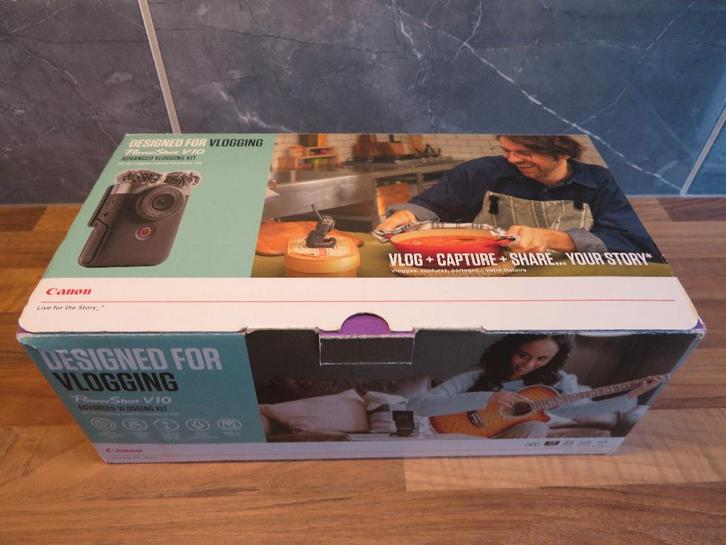 Canon - Powershot V10 Vlogging Kit - Zwart, Audio, Tv en Foto, Fotocamera's Digitaal, Zo goed als nieuw, Compact, Canon, Geen optische zoom