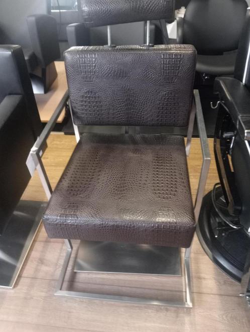 Fiapp barberstoel, Huis en Inrichting, Stoelen, Nieuw, Eén, Leer, Bruin, Ophalen