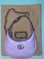 Gucci marmont mini halve maan schoudertas, Ophalen of Verzenden, Schoudertasje, Zo goed als nieuw, Paars