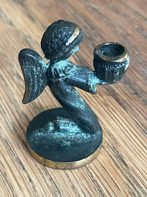 Walter Bosse Engel kandelaar vintage messing, Huis en Inrichting, Woonaccessoires | Kandelaars en Kaarsen, Zo goed als nieuw, Minder dan 25 cm