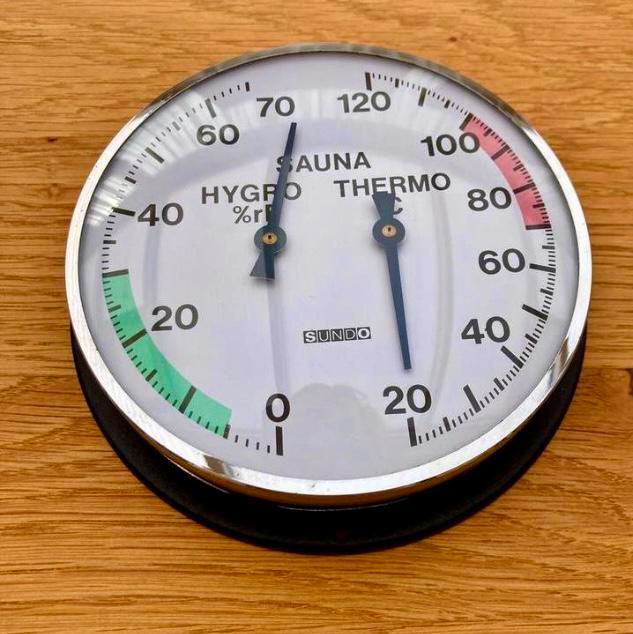 Nieuw: retro saunahygro- en thermometer SUNDO, Audio, Tv en Foto, Weerstations en Barometers, Nieuw, Ophalen of Verzenden