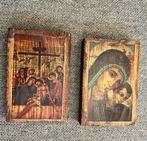 Twee kleine oude iconen, Antiek en Kunst, Ophalen of Verzenden
