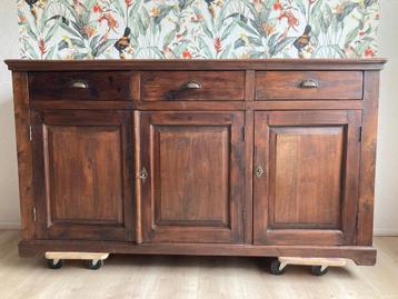 Dressoir van massief hout, koloniale stijl beschikbaar voor biedingen