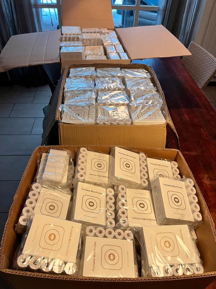 158x Draagbare Mini Printer Bluetooth - Nieuw in Verpakking, Zakelijke goederen, Partijgoederen en Retail | Partijgoederen, Ophalen