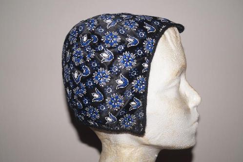 stipwerkmuts met zwart koord; Staphorster klederdracht, Antiek en Kunst, Antiek | Kleding en Accessoires, Ophalen of Verzenden
