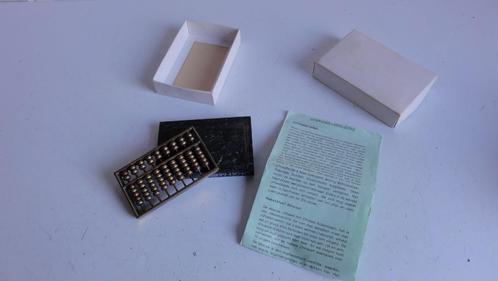 Chinees telraam Abacus koper mini met manual, Antiek en Kunst, Curiosa en Brocante, Ophalen of Verzenden